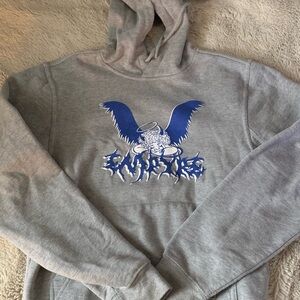 Empyre Gray Hoodie with Blue Graphic